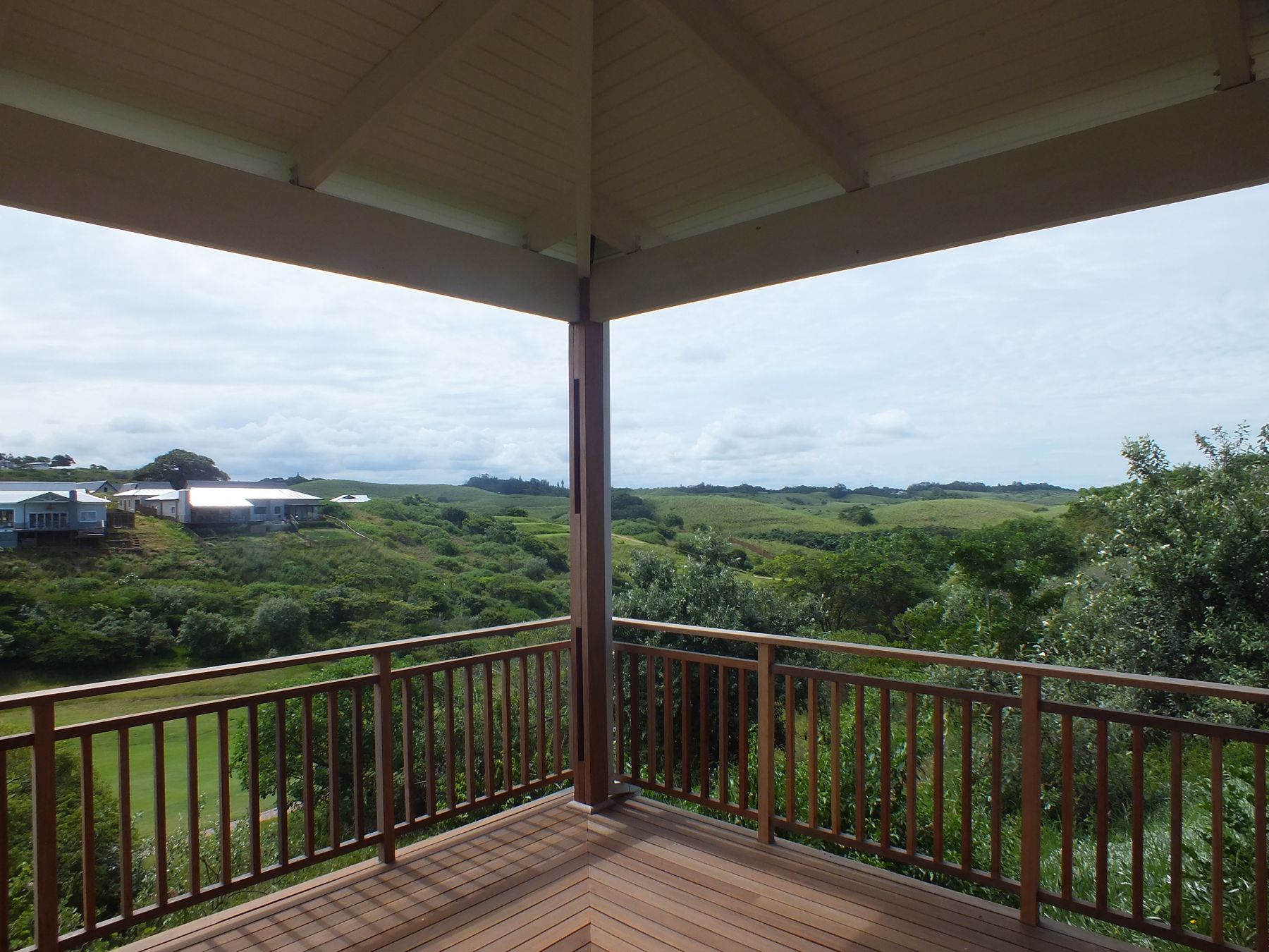 Verandah looking over the estate — New house in Simbithi